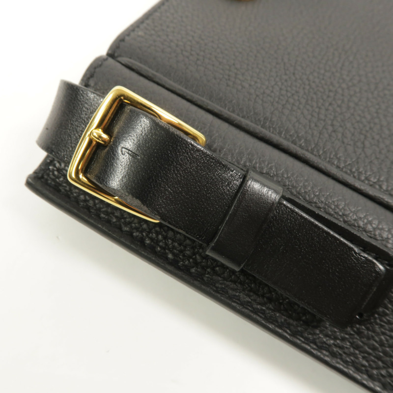 HERMES Togo皮革Perspective Cavaliere 21肩背袋Noir-13