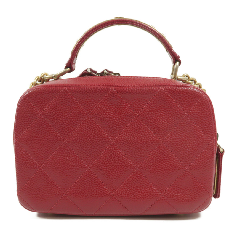 CHANEL 牛皮皮革Top Handle Camera Bag鏈帶肩背袋-1