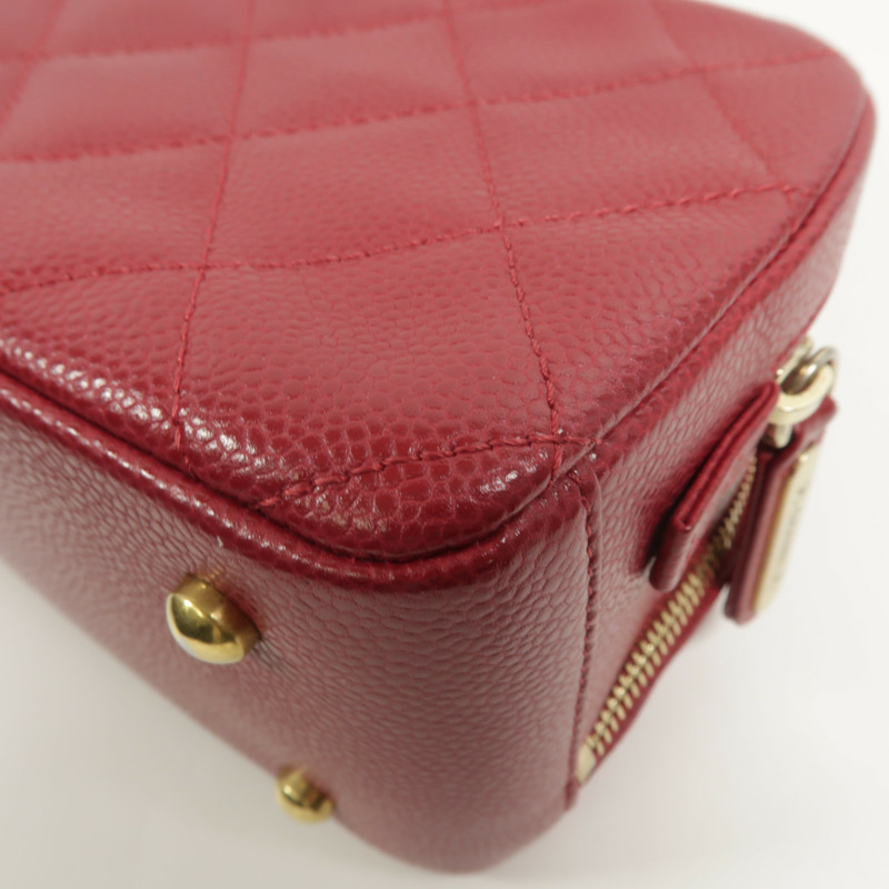 CHANEL 牛皮皮革Top Handle Camera Bag鏈帶肩背袋-14