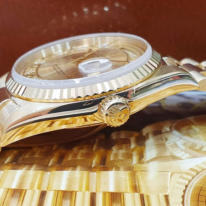 【大眾名錶】ROLEX 勞力士18238 Day-Date 蠔式18K 原廠MR多層鑽面盤 台灣公司貨 全配件 原廠錶帶未整理 大眾名錶B1280-6