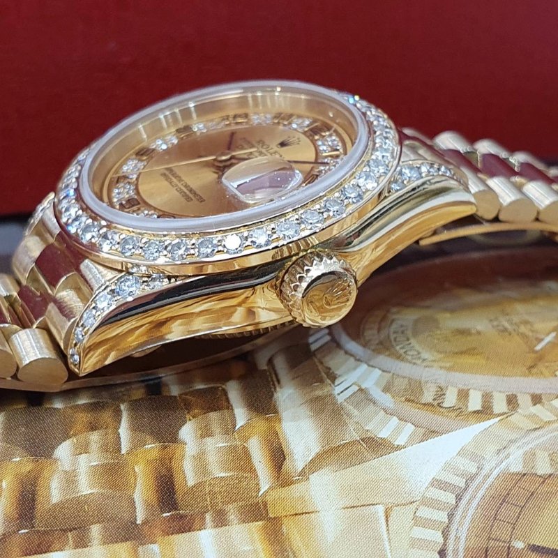 【大眾名錶】ROLEX 勞力士69178 Datejust 蠔式女錶 18K紅蟳 原廠MA多層鑽面盤 後加鑽圈/鑽腳 原廠錶帶未整理 大眾名錶G257-6