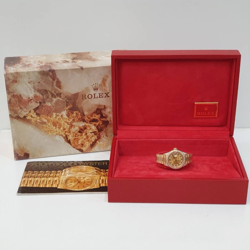 【大眾名錶】ROLEX 勞力士69178 Datejust 蠔式女錶 18K紅蟳 原廠MA多層鑽面盤 後加鑽圈/鑽腳 原廠錶帶未整理 大眾名錶G257-9