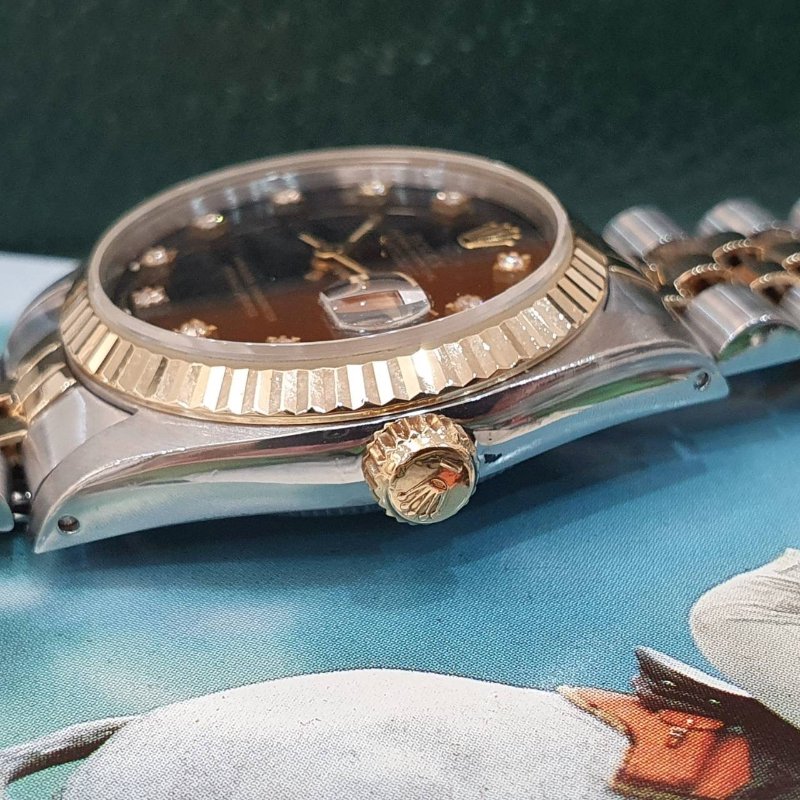 【大眾名錶】ROLEX 勞力士68273 Datejust 蠔式日誌 中型錶款 黑色十鑽面盤 台灣公司貨 錶徑31mm 自動上鍊 大眾名錶G259-6