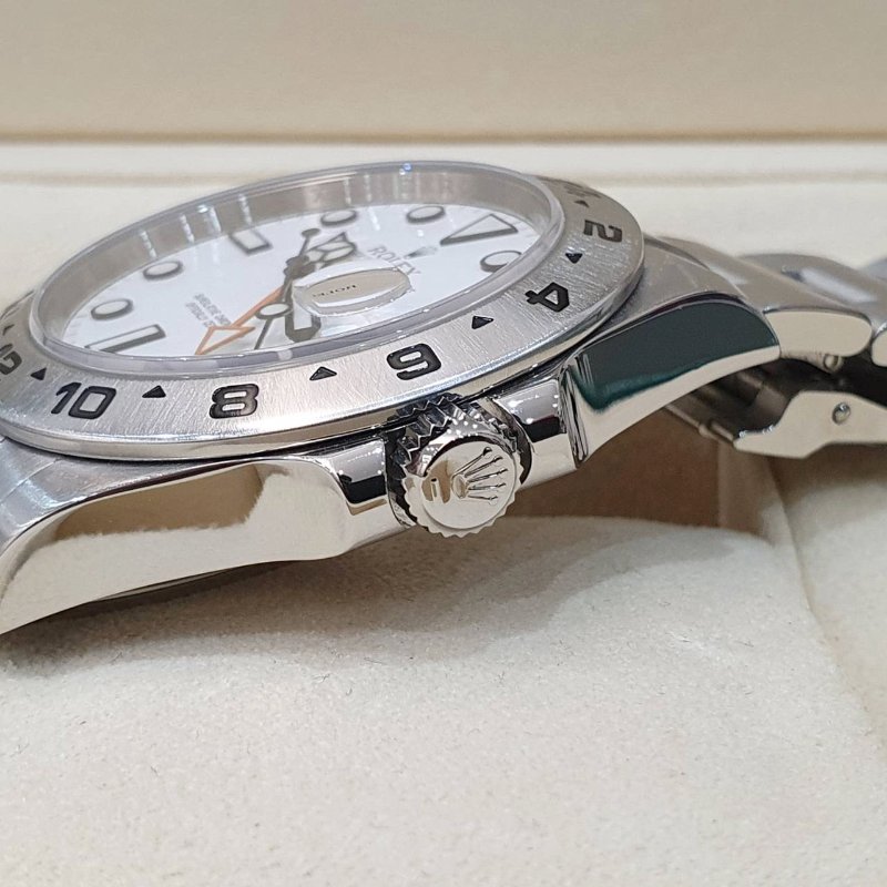 【大眾名錶】ROLEX 勞力士216570 Explorer ll 探險家二號 2017/08 兩地時區功能 白面橘針 錶徑42mm 自動上鍊 大眾名錶G260-6