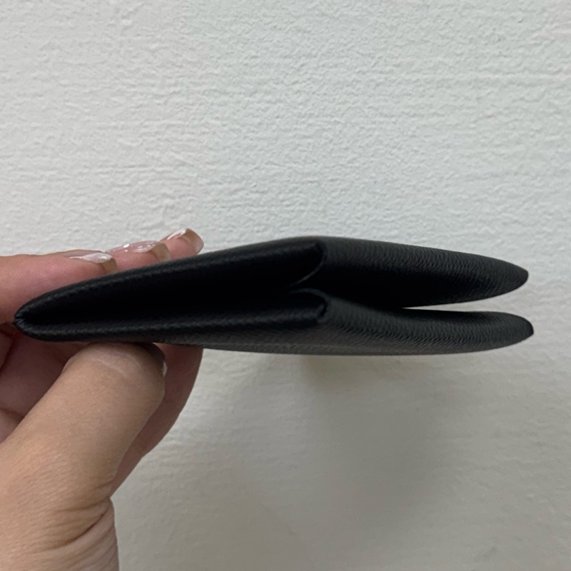 HERMES黑銀CALVI卡包-7