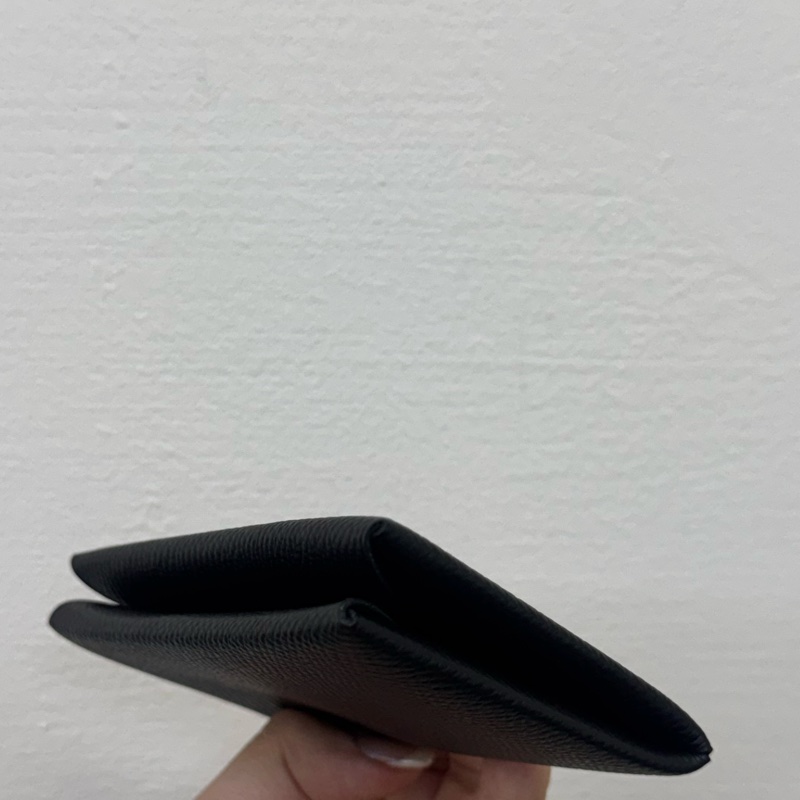 HERMES黑銀CALVI卡包-8