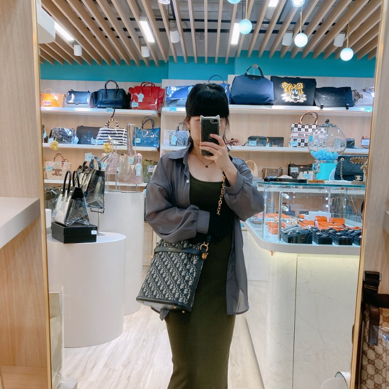 MS0692	Christian Dior迪奧經典花紋兩用包包  Cest Dior Bucket Medium Oblique Navy-22