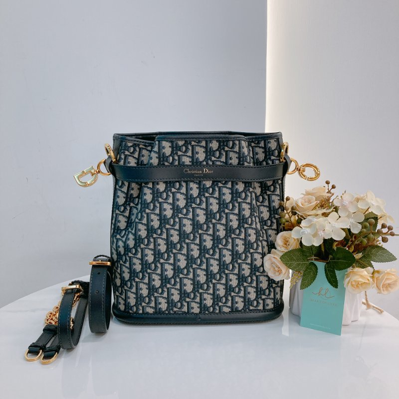 MS0692	Christian Dior迪奧經典花紋兩用包包  Cest Dior Bucket Medium Oblique Navy-23