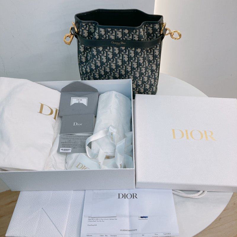 MS0692	Christian Dior迪奧經典花紋兩用包包  Cest Dior Bucket Medium Oblique Navy-24