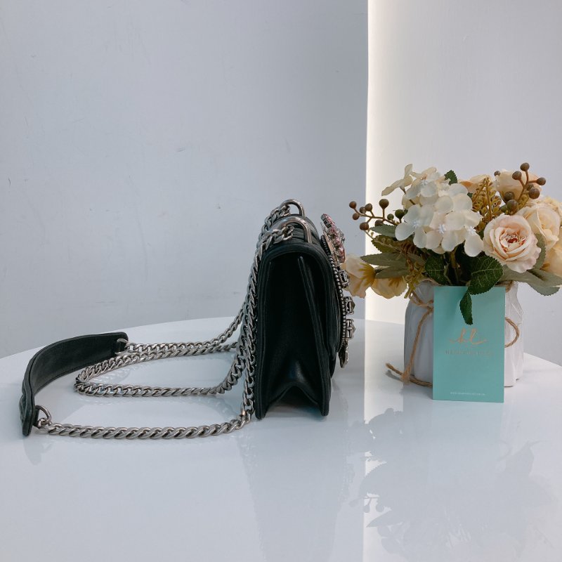 MS0693	Miu Miu 缪缪水晶扣鍊帶包包 Madras Crystal Shoulder Bag Calfskin-2