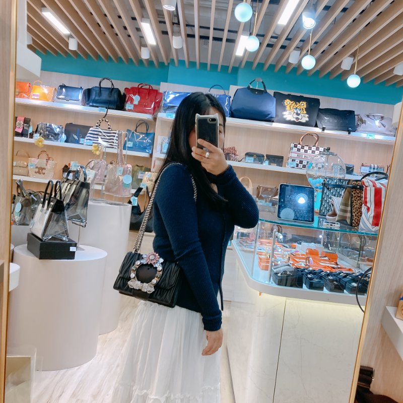 MS0693	Miu Miu 缪缪水晶扣鍊帶包包 Madras Crystal Shoulder Bag Calfskin-22