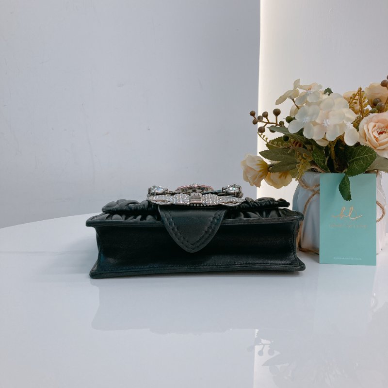 MS0693	Miu Miu 缪缪水晶扣鍊帶包包 Madras Crystal Shoulder Bag Calfskin-24
