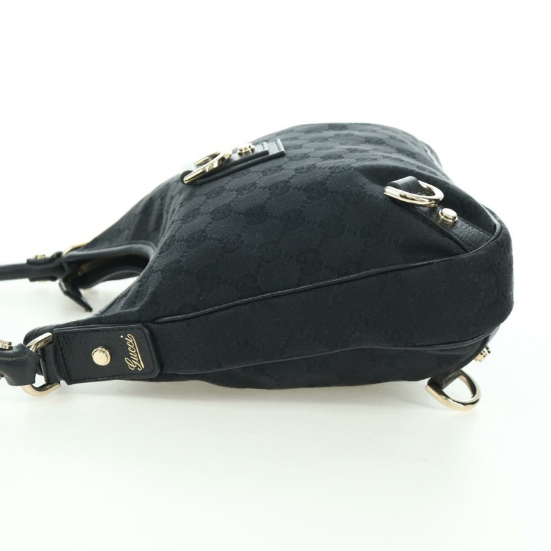 【日本直送】GUCCI GG帆布Abbey單肩包 黑色金色 180738 正品 AMZ541V-2