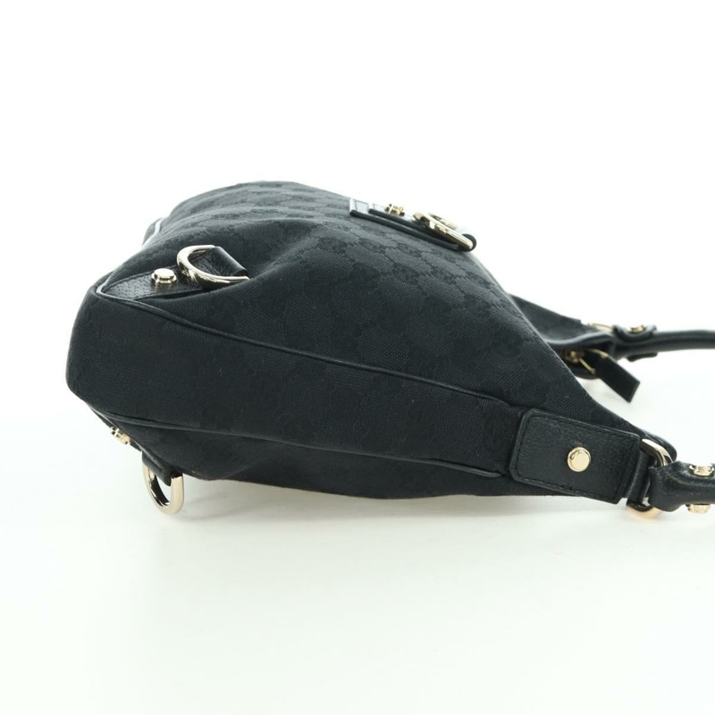 【日本直送】GUCCI GG帆布Abbey單肩包 黑色金色 180738 正品 AMZ541V-3