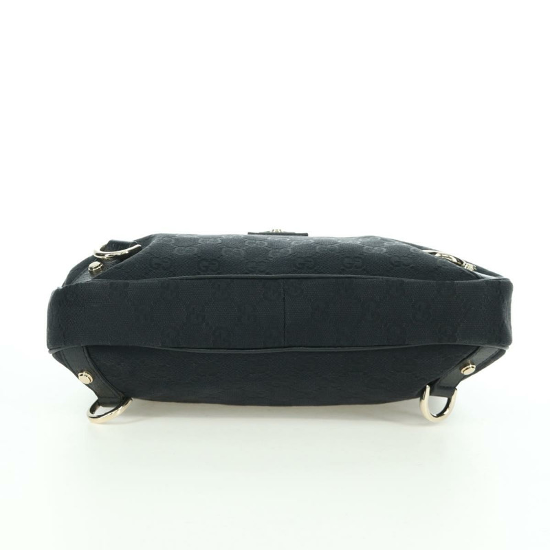 【日本直送】GUCCI GG帆布Abbey單肩包 黑色金色 180738 正品 AMZ541V-4