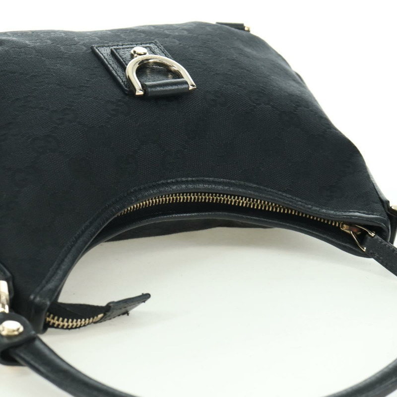 【日本直送】GUCCI GG帆布Abbey單肩包 黑色金色 180738 正品 AMZ541V-5