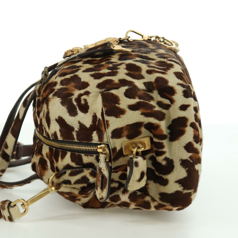 【日本直送】PRADA 手提包 Unborn 小牛皮 2way Brown Auth YKZ564SAV-2