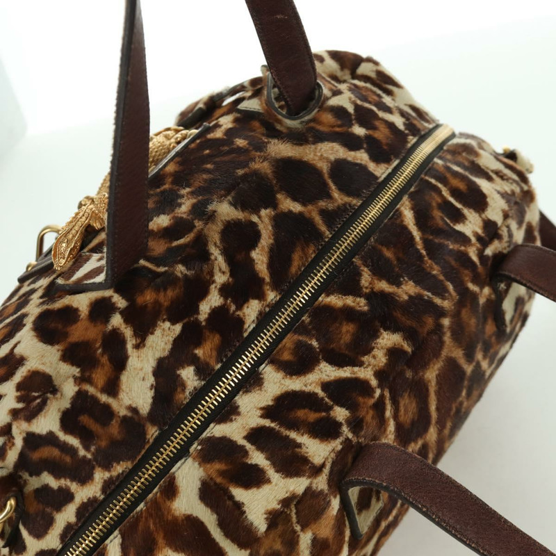 【日本直送】PRADA 手提包 Unborn 小牛皮 2way Brown Auth YKZ564SAV-5