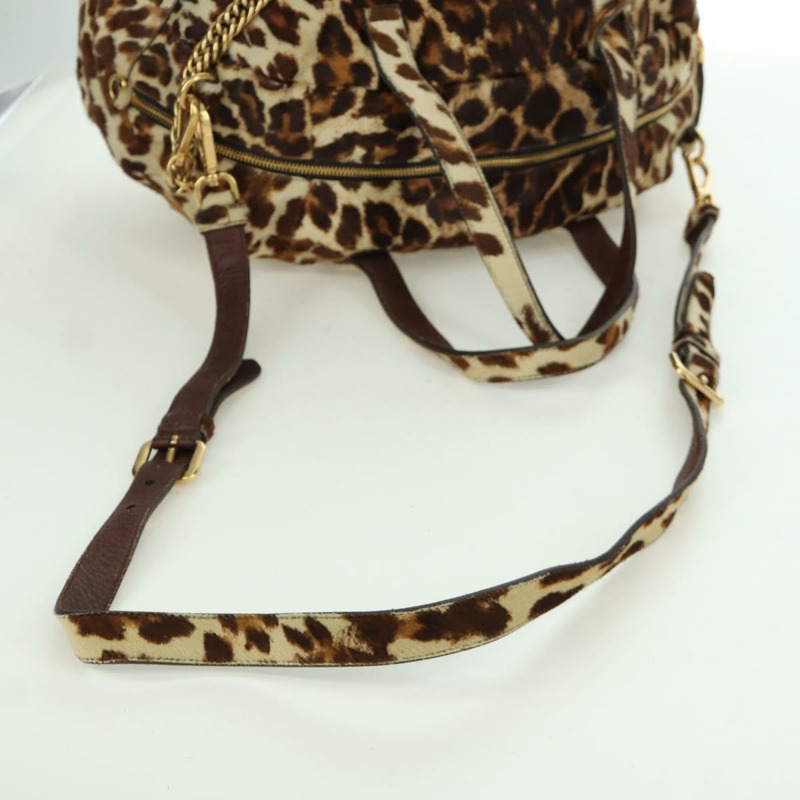 【日本直送】PRADA 手提包 Unborn 小牛皮 2way Brown Auth YKZ564SAV-7