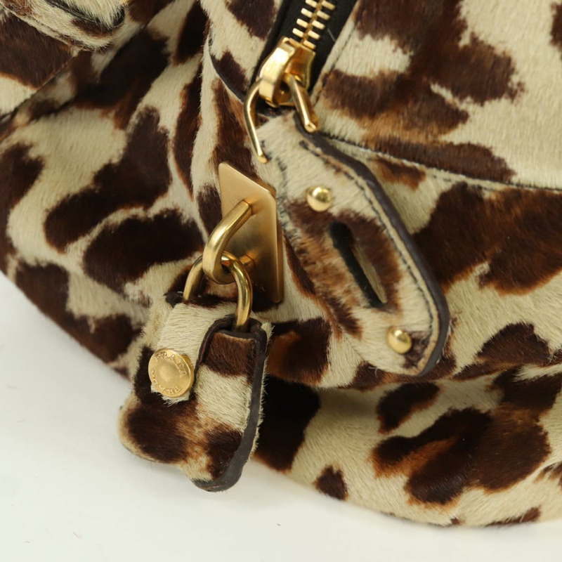 【日本直送】PRADA 手提包 Unborn 小牛皮 2way Brown Auth YKZ564SAV-23