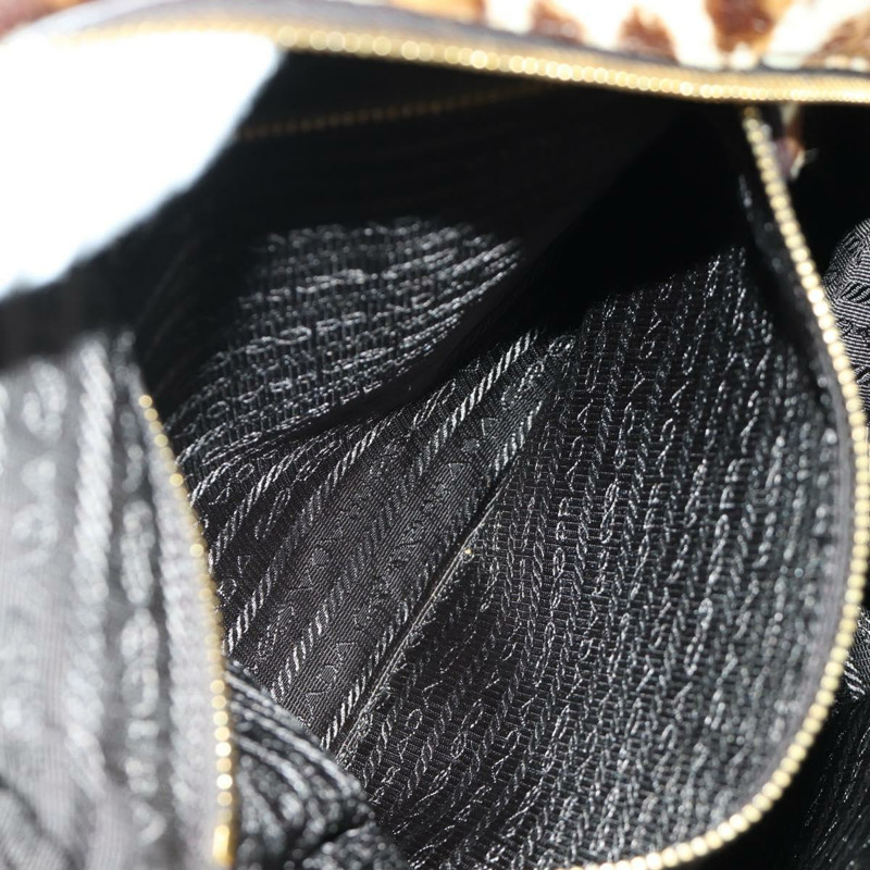 【日本直送】PRADA 手提包 Unborn 小牛皮 2way Brown Auth YKZ564SAV-28