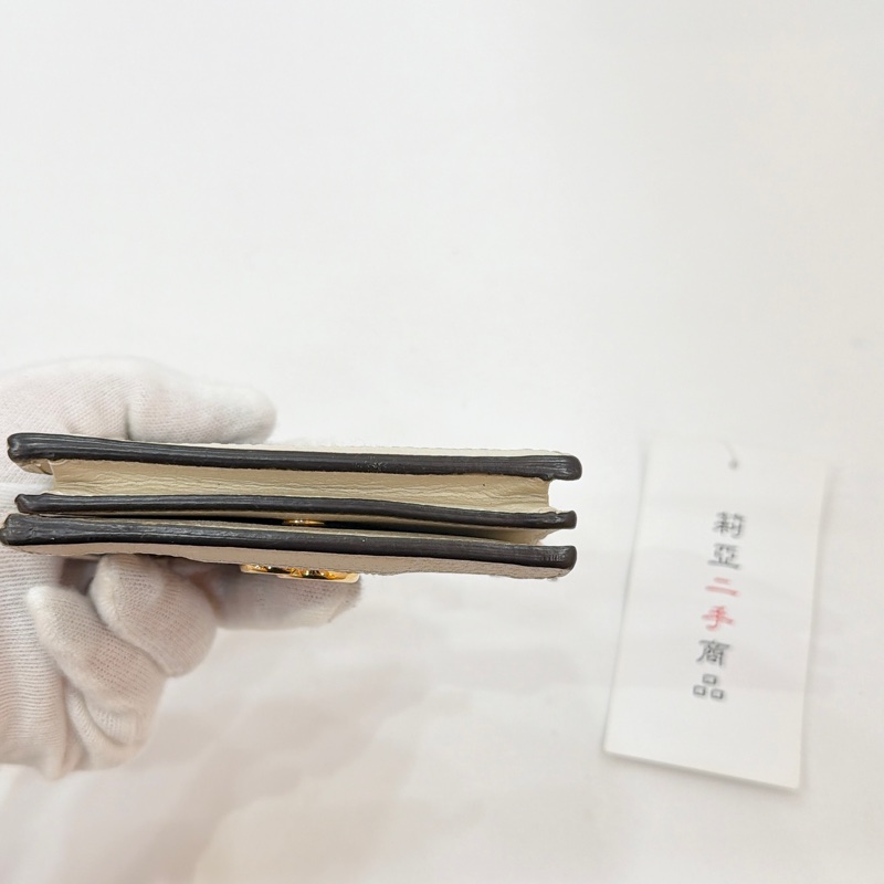 莉亞精品♡ Gucci 老花對開短夾 二手-4