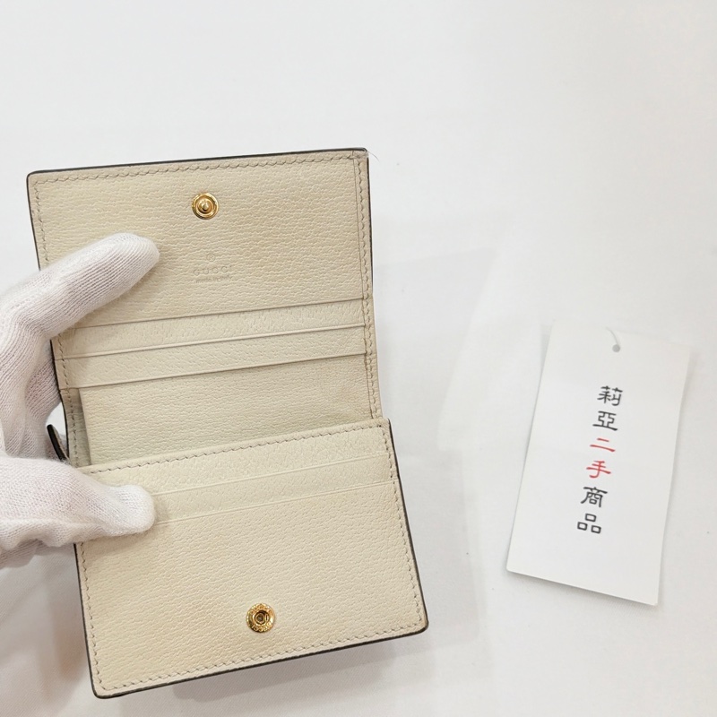 莉亞精品♡ Gucci 老花對開短夾 二手-7