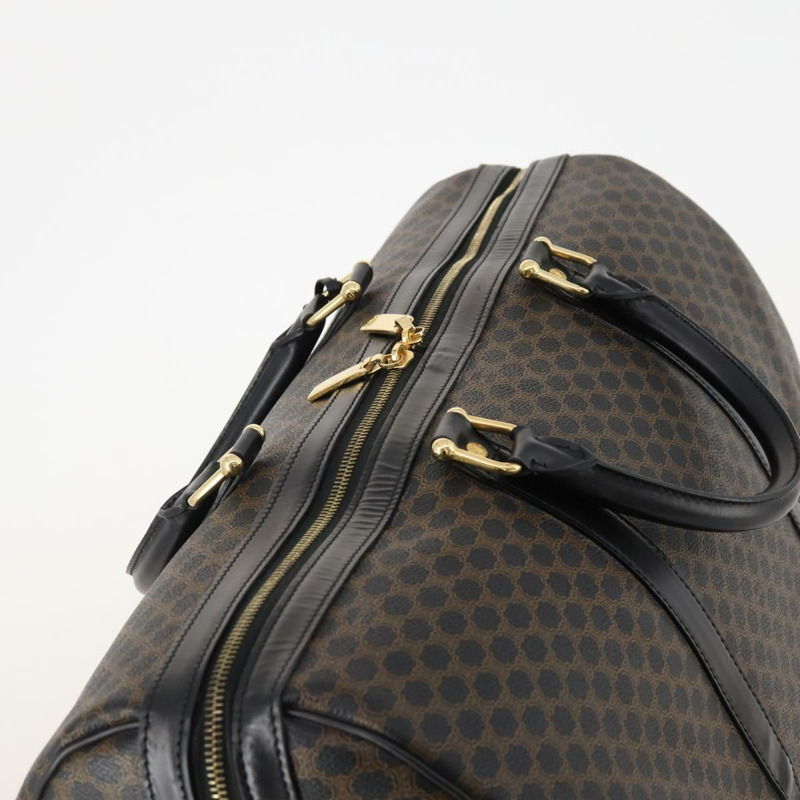 【日本直送】CELINE Macadam帆布波士頓包 PVC皮革 黑色金色 正品 BAZ801V-5