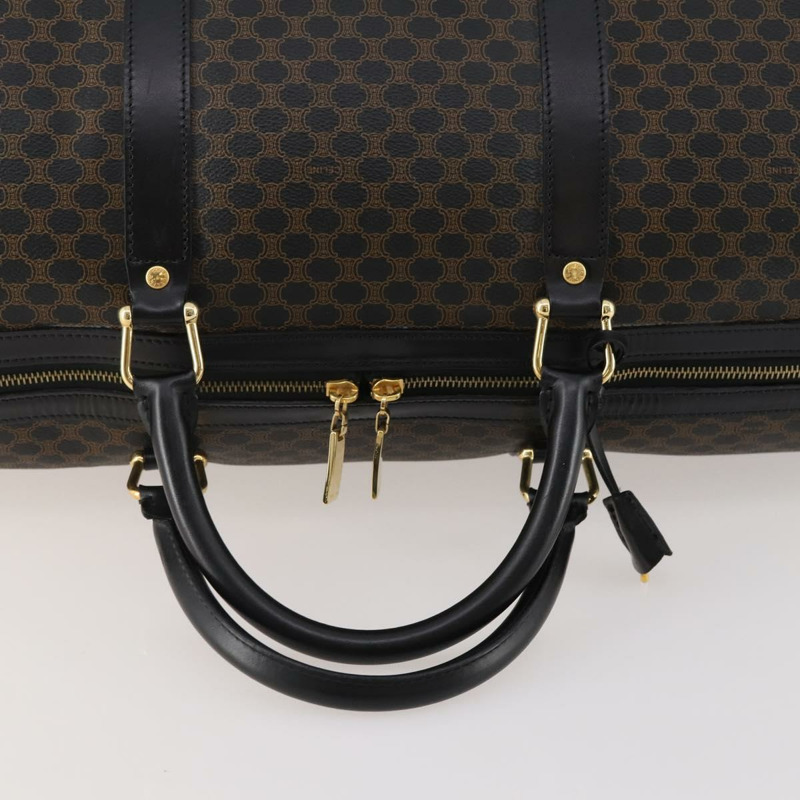 【日本直送】CELINE Macadam帆布波士頓包 PVC皮革 黑色金色 正品 BAZ801V-6