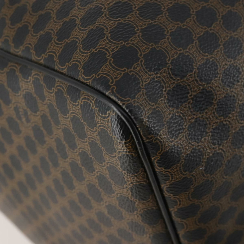 【日本直送】CELINE Macadam帆布波士頓包 PVC皮革 黑色金色 正品 BAZ801V-14