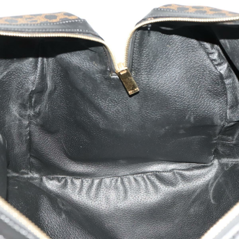 【日本直送】CELINE Macadam帆布波士頓包 PVC皮革 黑色金色 正品 BAZ801V-19