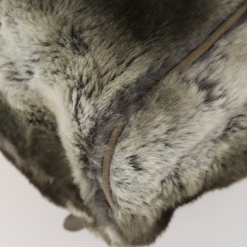 【日本直送】FENDI 皮草米色銀色雙肩包 Auth YKZ827A-15