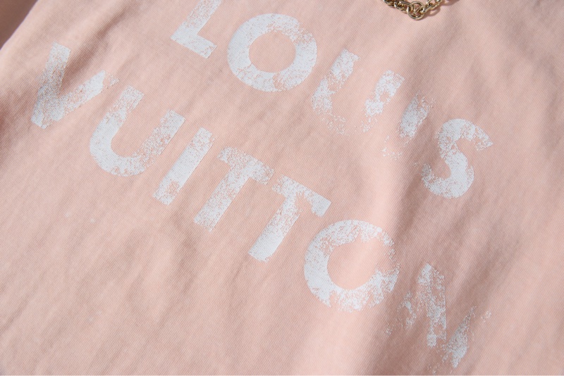 LV粉橘色短袖T恤-5