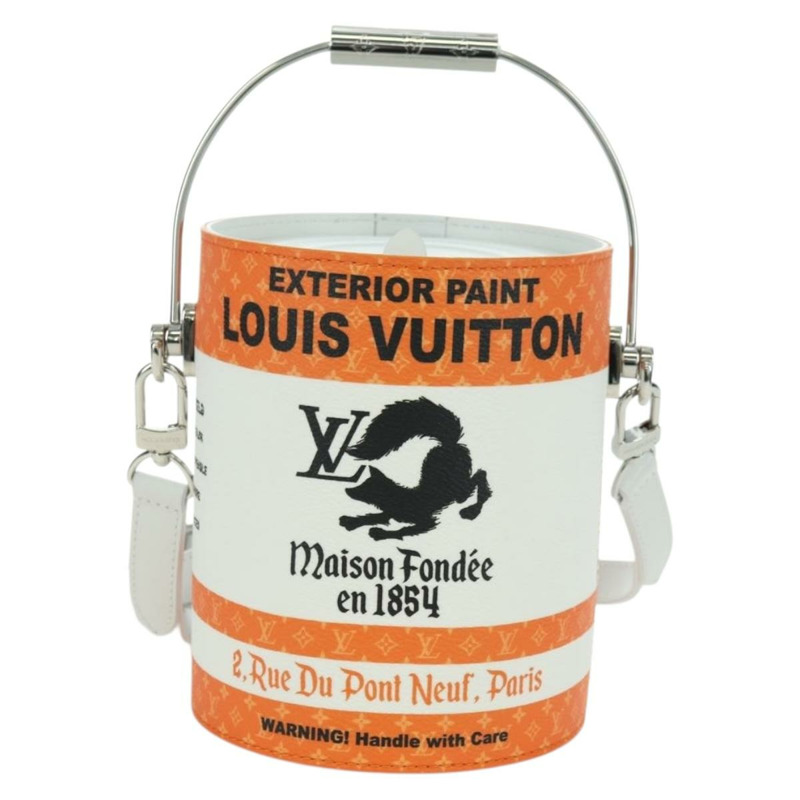 【日本直送】路易威登 LV 彩繪罐形單肩背包 PVC 橙色 M81590 正品 YKZ991SM-12