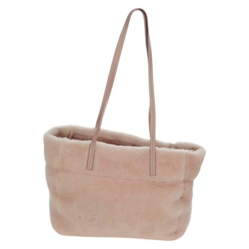 【日本直送】Miu Miu 粉紅銀色毛絨手提包 正品 YKZ989M-1