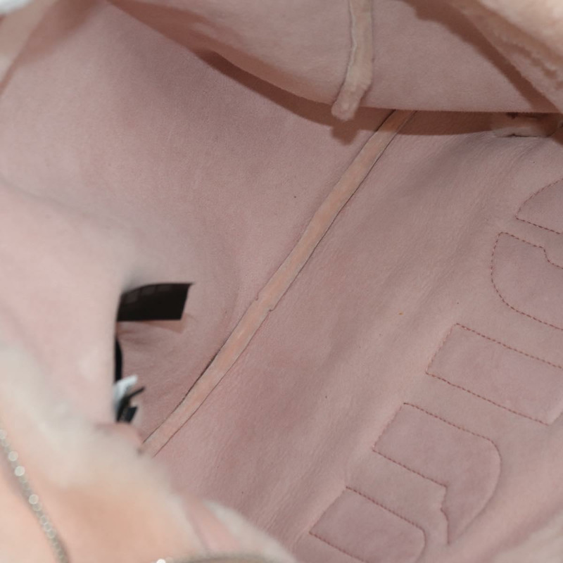 【日本直送】Miu Miu 粉紅銀色毛絨手提包 正品 YKZ989M-8