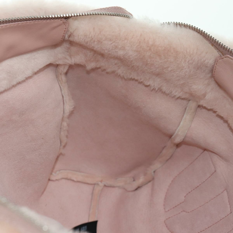 【日本直送】Miu Miu 粉紅銀色毛絨手提包 正品 YKZ989M-20