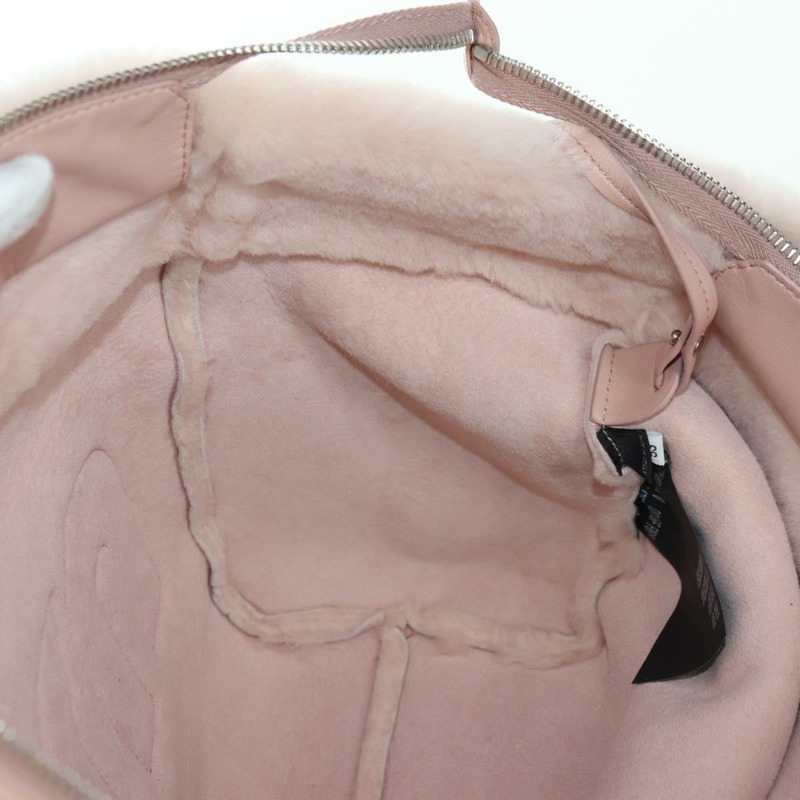 【日本直送】Miu Miu 粉紅銀色毛絨手提包 正品 YKZ989M-21