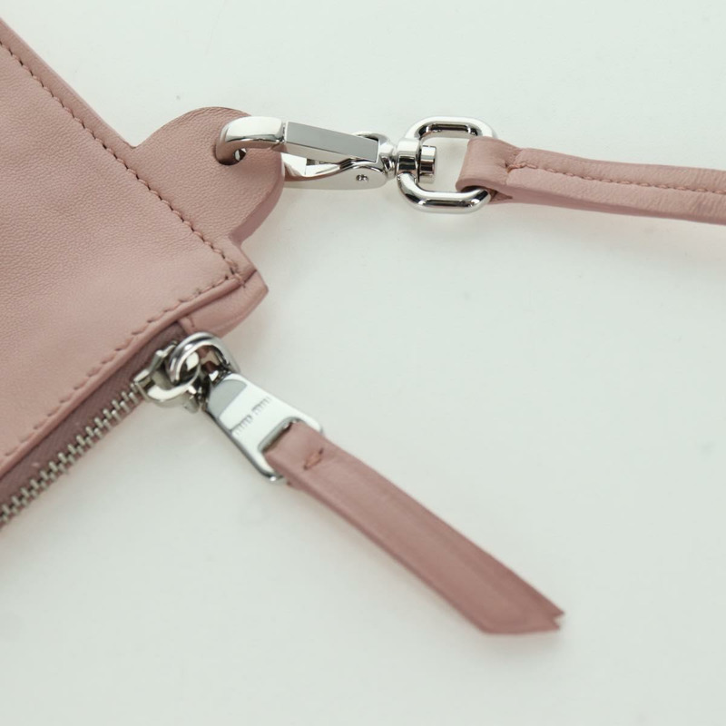 【日本直送】Miu Miu 粉紅銀色毛絨手提包 正品 YKZ989M-24