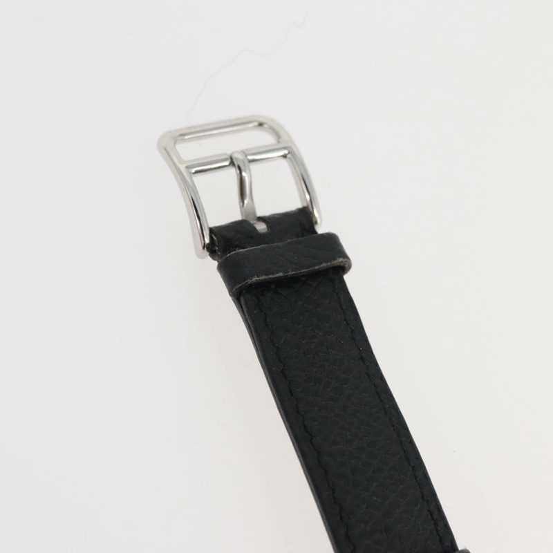 【日本直送】愛馬仕 H-Watch HH1.210 型號腕錶，黑色真皮錶帶，正品編號 174160A-6