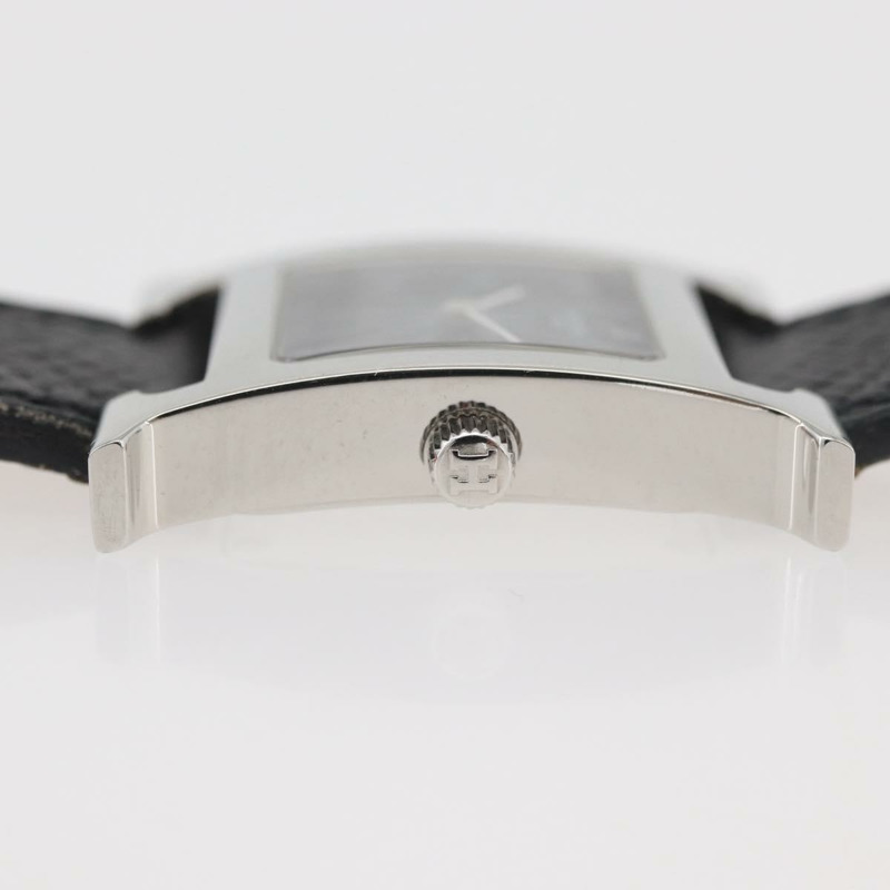 【日本直送】愛馬仕 H-Watch HH1.210 型號腕錶，黑色真皮錶帶，正品編號 174160A-8