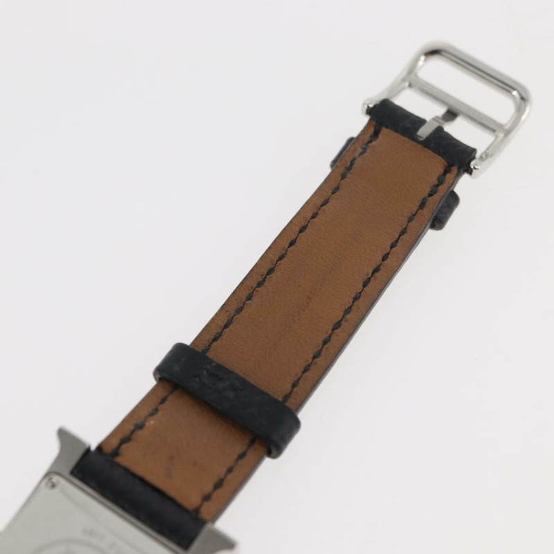 【日本直送】愛馬仕 H-Watch HH1.210 型號腕錶，黑色真皮錶帶，正品編號 174160A-14