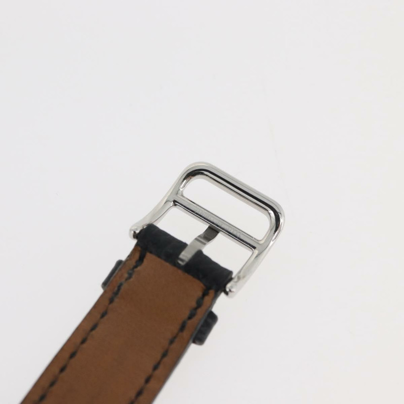 【日本直送】愛馬仕 H-Watch HH1.210 型號腕錶，黑色真皮錶帶，正品編號 174160A-15