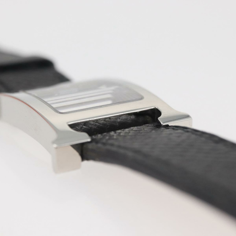 【日本直送】愛馬仕 H-Watch HH1.210 型號腕錶，黑色真皮錶帶，正品編號 174160A-18