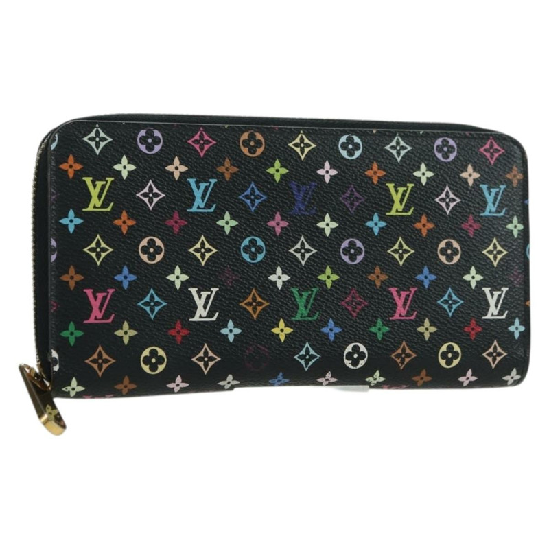 【日本直送】路易威登 Monogram Multicolor Zippy 皮夾 黑色 M60243 LV 正品 BA12070V-0