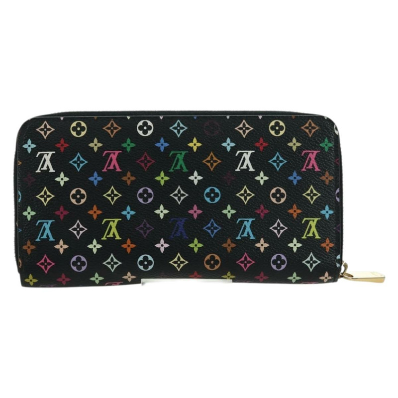 【日本直送】路易威登 Monogram Multicolor Zippy 皮夾 黑色 M60243 LV 正品 BA12070V-1