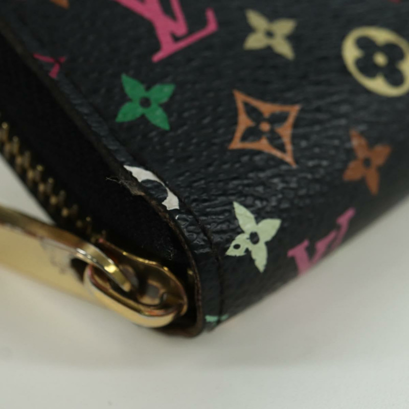 【日本直送】路易威登 Monogram Multicolor Zippy 皮夾 黑色 M60243 LV 正品 BA12070V-6