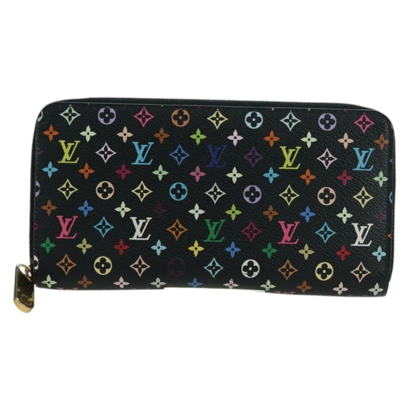 【日本直送】路易威登 Monogram Multicolor Zippy 皮夾 黑色 M60243 LV 正品 BA12070V-12