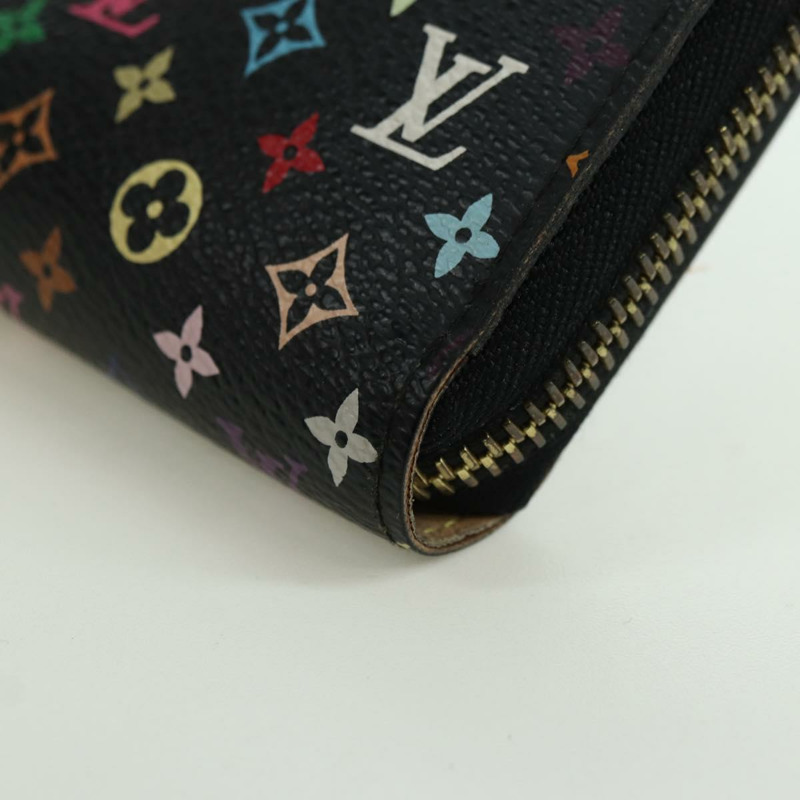 【日本直送】路易威登 Monogram Multicolor Zippy 皮夾 黑色 M60243 LV 正品 BA12070V-13