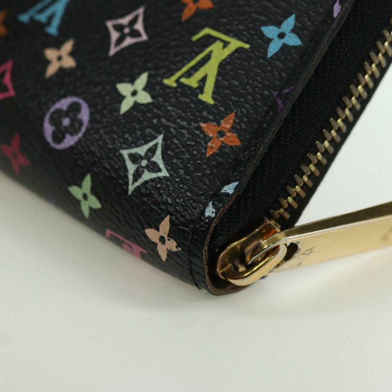 【日本直送】路易威登 Monogram Multicolor Zippy 皮夾 黑色 M60243 LV 正品 BA12070V-15